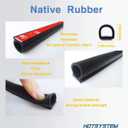 D-Shape Door Rubber Seal Strip Weatherstrip 3M Self Adhesive Hollow for Car Truck Motor Door Cover Trunk (Black, 26.25 feet)