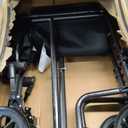 Medline Durable Folding Steel Transport Wheelchair with Swing-Away Footrests, 19-Inch Seat Width, Black Frame, Black Upholstery