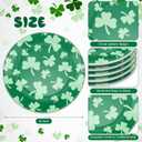 SiliFine 4 Pcs 6 Inch St. Patrick's Day Ceramic Decorative Plate Irish Shamrock Tableware Plate Leaf Clover Display Dish for St. Patrick's Celebration, Dinner Party, Wedding(Classic Color)