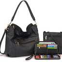 Large Crossbody Bags Ladies Shoulder Handbags Purse and Wallet Set for Women Totes Hobo Purses