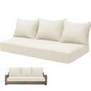 Outdoor 3-Seater Couch Cushions Set of 4, 72 x 24 Inches Deep Patio Cushion