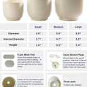 4 + 5 + 6 Inch Ceramic Pots for Indoor Plants, Succulents Plant Pots, Orchid Flower Pot with Drainage Hole, Modern Clay Stoneware Planters, Set of 3 (Milk White, 4+5+6 Inch)