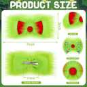2 x 3Pcs Green Christmas Hair Bows Clip for Girls Women,6 Inch Green Christmas Hair Clips Bow for Hair Accessories
