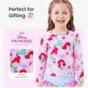 Disney Frozen Elsa Stitch Marvel Toddler Girl Two Piece Long Sleeve UPF50+ Swimsuit Rashguard Sets Bathing Suit 5-6Y