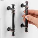 10 Pack 3 Inch Hole Centers Oil Rubbed Bronze Cabinet Pulls Brushed Bronze Cabinet Handles Bronze Kitchen Hardware for Cabinets ZP2408 Drawer Dresser Cupboard Bedroom Closet Bathroom Vanity