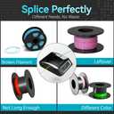 SUNLU Filament Connector, Filament Joiner Includes 200 PTFE Sleeves, Thread Splicer for 3D Printing Supplies Fast Heating Up to 240C Compatible with 1.75mm PLA, PCL, ABS, PETG, PA/PC