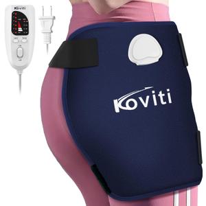Koviti Hip Heating Pad for Sciatica Pain Relief - FSA HSA Eligible Heated Hip Brace Electric Heat Pad for Lower Back Thigh Buttock Birthday Gifts Hot Physical Therapy for Women Men Mom (Large-Blue)