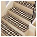 Stair Treads for Wooden Steps, 15 PCS 30"X8" Edging Non-Slip Stair Runner, Indoor Washable and Reusable Stair Treads for Kids Elderly and Pets, Brown