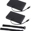 abcGoodefg 2 Pack 8 Solts 12V AA Battery Holder Case Plastic Battery Storage Box with DC Plug