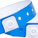 Ouchan Plastic Wristbands Neon Blue - 500 Pack Wristbands for Events Club Music Meeting Party