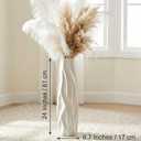 Floor Vase, GDSZJLJ 24 Inches Tall Ceramic White Large Decorative Vases for Modern Home Decor, Living Room, Minimalist Style Flower Vase for Pampas Grass, Flowers, Twigs, Office, Bedroom Dcor