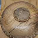 Fruit Bowl Mango Wood Elevated Decorative Serving Bowl | Natural Wooden Centerpiece for Kitchen & Dining (12" x 12" x 4.75")