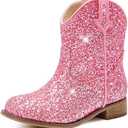 Motasha Toddler Cowgirl Boots Glitter Girls Cowboy Boots Ankle Toddler Boot Little Kid Western Horse Riding Shoes Party Birthday Dress Up 9