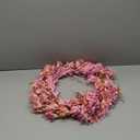 Bibelot 20inch Artificial Forsythia Flower Wreath Spring Summer Fall Wreath Silk Leaves Wreath for Front Door Wreath Porch Farmhouse Patio Garden Home Decor (Pink)