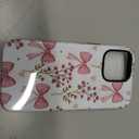 SOGCASE Girls Cute Case for iPhone 16 Pro Max, Bow Flower Women Phone Cases | Dual-Layer Shockproof Protection