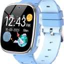 Kids Smart Watch Girls Boys - Smart Watch for Kids Game Watch Gifts for 4-12 Years Old with 26 Games Camera Alarm Video Music Player Pedometer Flashlight Birthday Gift for Boys Girls (3 Blue)