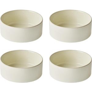 Odense Cereal & Soup Bowls (Set of 4) - Ceramic Bowls for Kitchen- For Cereal, Soup, Salad, Porridge - Modern & Minimal, Wide Round & Stackable - Microwave & Dishwasher Safe (Vanilla Cream)