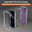 Compatible with iPhone 16 Plus Case with HD Screen Protector, Heavy Duty Shockproof [3 in 1] Clear Phone Cases for iPhone 16 Plus 6.7" (Purple)