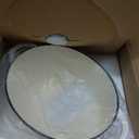 Enameled Oval Dutch Oven Pot with Lid, 7 QT Cast Iron Dutch Oven with Dual Handles for Cooking, Bread Baking, Frying, Non-stick Enamel Coated Oven (Caramel White)