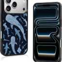 Cute Blue Shark Aesthetic Phone Case for iPhone 17 Pro Case for Women Teen Girls Kids Girls -6.3Inch