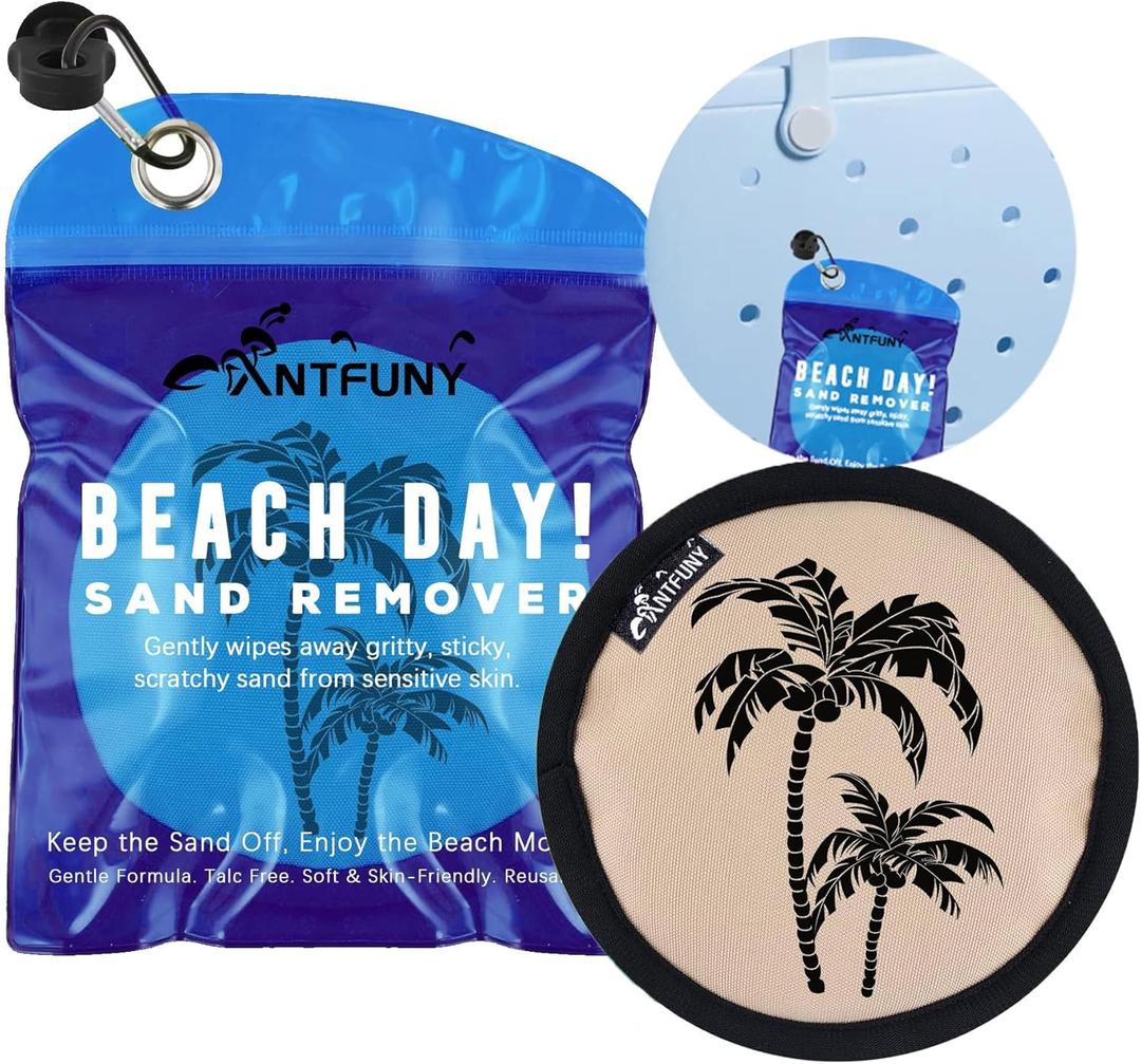 Beach Sand Remover Sand Eraser Kids Men Women Family 2025 Beach Vacation Essentials Cruise Ship Must Haves Day Travel Accessories Supplies Gear Stuff Necessities Items Thing Gadgets Wear Needs Gift (1pcs Round Palm)