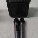 Karaoke Machine, Portable Bluetooth Speaker with 2 Wireless Microphones for Adults & Kids with Lights, Karaoke Microphone with PA System Supports USB/TF/FM/AUX for Home Party Home System Packages (Black)