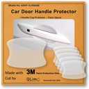 3M-6pcs Car Door Handle Cup Protector/Sticker/Guard, 3M-PPF(Paint Protection Film), Clear(Transparent), Anti Scratch, Universal Fit for Most Cars (Clear/6pcs)