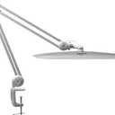 LED Desk Lamp with Clamp, Dimming Task Lamp for Reading Desktop Office Workbench Table Architect Sewing Study Home Craft, Bright 117PCS LEDs, 2200 Lumens 20 Inch Metal Swivel Arm Work Lamp (SILVER-NonCCT-Non Protective)