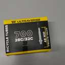 Ultraverse Bike Inner Tube for 700x23-25c, 700x28-32c, 700x35-43c 28 inch Bicycle Wheel Sizes with 48mm Presta Valve - Butyl Rubber Tubes for Road and Gravel Bikes - 2 Tubes, 2 tire levers Included