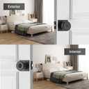3 Pack Black Interior Door Knobs for Bathroom & Bedroom, Pismo Doorknob Turn Lock with Square Rosette, Heavy Duty Privacy Door Knob with Lock