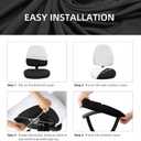 Super Stretchable Split Office Chair Seat Covers & Armrest Covers - Universal Spandex Computer Chair Slipcover - 180GSM Rotating Backrest Coverings Cushion Protectors for Dogs, Cats, Pets (Mocha)