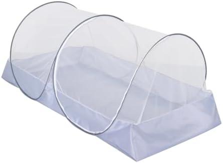CMINGJ Portable Mosquito Net Foldable Pop-Up Travel Mosquito Net for Bed Free Installation-Suitable for Baby Adults Bedroom, Camping, nap, Patio (Large-Side Zipper(White net))