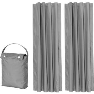 Amazon Basics Portable Blackout Curtain Shade with Suction Cups, 50" x 78", 2-Pack, Dark Grey