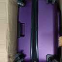 Rockland Melbourne Hardside Expandable Spinner Wheel Luggage, Checked Large 28", Purple