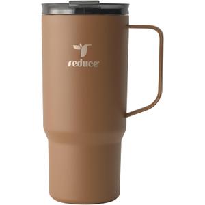 REDUCE 24 oz Hot1 Vacuum Insulated Mug for Hot Tea, Coffee and Other Hot Drinks - With Flo-Motion Lid and Handle, Single-Serve and Cupholder Friendly, Keeps Drinks Hot for up to 8 Hrs, Java