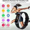 Zeacool Fitness Tracker with 24/7 Heart Rate, Blood Oxygen Blood Pressure Sleep Monitor, Activity Trackers 5 ATM Waterproof,Step Calorie Counter Pedometer Health Smart Watch for Women Men (Blac