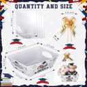 Baderke 6 Set Class of 2025 Graduation Gifts Baskets Includes 6 Empty Paper Gift Baskets 6 Clear Cellophane Bags and 10 Pull Bows for 2025 Graduation Birthday Party Decorations