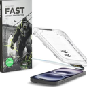 Pack of 4,  InfinaCore Fast Screen Protector for iPhone 16 w/Installation Tray - HD Clear, Scratch-Resistant, Full-Coverage, Military Grade - Shatterproof iPhone 16 Screen Protector - Tempered Glass - 2 Pack
