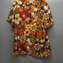 Funny Shirts for Men,Novelty Men's Hawaiian Shirts Short Sleeve Button Up Shirt Men Beach Outfit (XX-Large, Retro 70s Hippie Floral)