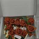 Ling's moment Boutonniere for Men, 10pcs Groomsmen Guest Boutonniere with Built-in Pins, Artificial Flowers for Wedding Dcor/Prom/Homecoming,etc.Fall Terracotta Orange