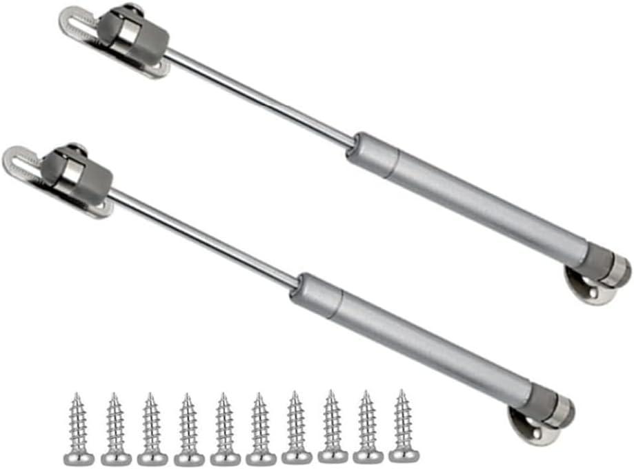 Gas Struts 10 inch, 20N/4.4lb Gas Springs, Lift Support, Lid Stay, Silver 2Pcs