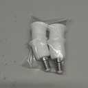 PATIKIL E14 to E26/E27 Light Socket Adapter, 4pcs Lamp Holder Convert Screw Base Converter for Halogen CFL Light Bulb, White