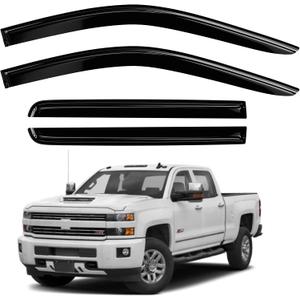 Window Rain Guards Guard car Shield auto deflectors,rainguards Compatible with 2019-2024 Silverado(Crew Cab)