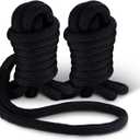 NovelBee 1" Dock Line 2 Pack,Double Braid Nylon Boat Dock Line,Heavy Duty Mooring Marine Rope with 24 Eyelet,Boat Rope and Ties for Docking (1" x 15')