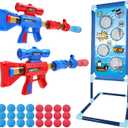 YEEBAY Shooting Game Toy for Age 6, 7, 8,9,10+ Years Old Kids, Boys - 2pk Air Guns & Shooting Target & 24 Foam Balls - Ideal Gift - Compatible with Toy Guns, 10 X 3.2 X 0.8 Inches