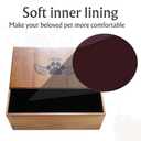 TTMMKL Pet Casket,Solid Wood Pet Casket,Natural Biodegradable Burial Coffin for Dogs Cats Sturdy and Safe Pair with a Soft Blanket (S)