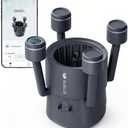BuVortex V5 Robotic Surface Skimmer, Pool Cleaner with Powerful Suction, 5L Filter, Dual Cleaning Modes, Smart App Control, One-Tap Docking, LED, AI Navigation, for Pools up to 538 Sq.Ft. (Black-1)