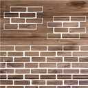 4Pcs Brick Stencils for Painting Walls 17 x10Inch, Reusable Brick Stencil for Concrete Floor Large Brick Patterns Wall Stencil for Home Decor (Brick)