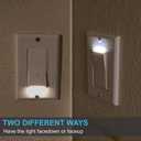4 Pack Illuminated Light Switch, Lightswitch with LED Night Light, Automatic On/Off Sensor, Single Pole Switch, 15Amp 120/277Volt,White