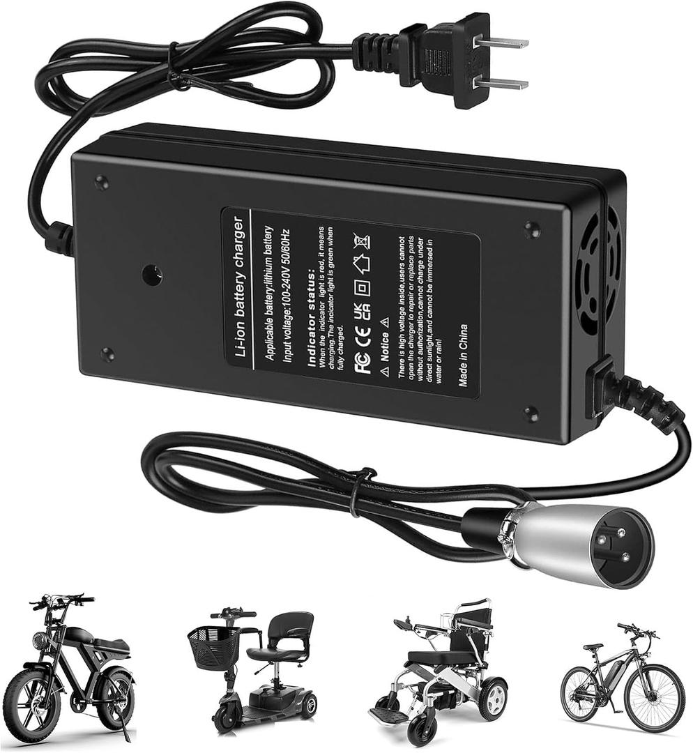 24V(Max 29.4V) 2A 3-Pin Male XLR Charger for Electric Scooter Pride Mobility, Drive Medical,GoGo Mobility Scooter, Go-Go Elite Traveller, Plus HD US, Ezip Mountain Trailz, Jazzy Power Chair,Shoprider